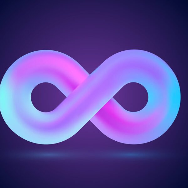 “Infinity symbol representing continuous digital growth and long-term online success”